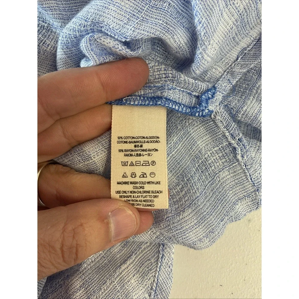 Free People Headed To The Highlands Button-Front Top‎ blue size XS Casual airy